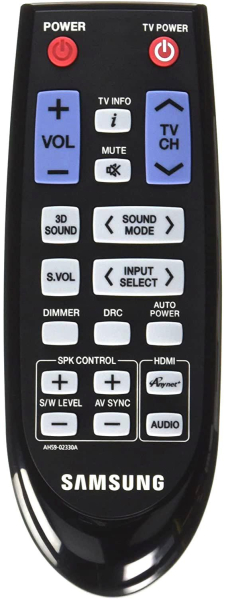 Replacement remote control for Samsung AH59-02378A
