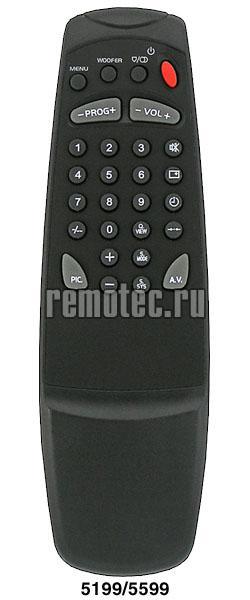 Replacement remote control for Tvt TV-5199 4B1