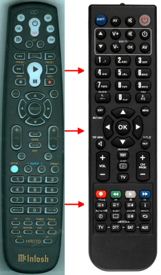 Replacement remote control for Mcintosh HR070,MX150