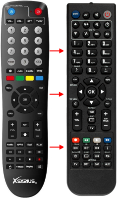 Replacement remote control for Xsarius Q2