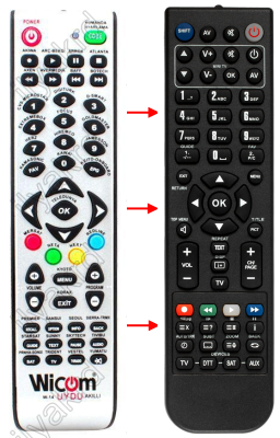 Replacement remote control for Nevir NVR2593DUGHD