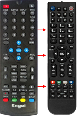 Replacement remote control for Engel RT6620HD