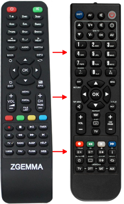 Replacement remote control for Cloud-ibox AIR-1000HD