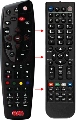 Replacement remote control for Osn BM32L81