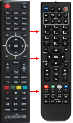 Replacement remote control for Zgemma H.2H
