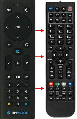 Replacement remote control for Alice NMU770506
