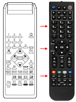Replacement remote control for Classic IRC81242