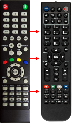 Replacement remote control for Dual DL32HD001