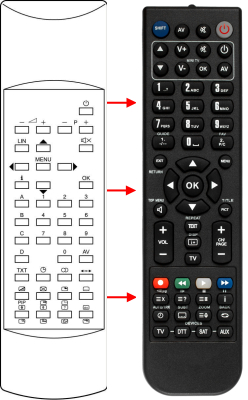 Replacement remote control for Classic IRC81325