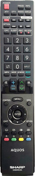 Replacement remote control for Sharp GA864WJSA