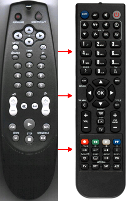 Replacement remote control for Schneider 37TVB10