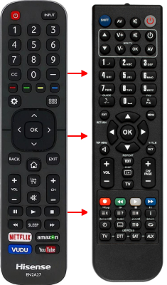 Replacement remote control for Hisense 43H5C