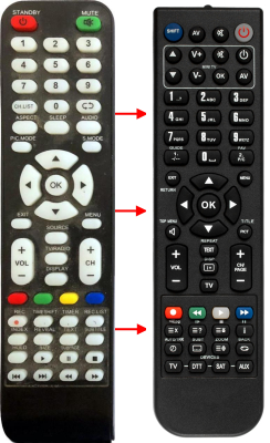 Replacement remote control for Schneider SC-LED32SC100HT2(2VERS.)