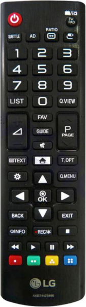 Replacement remote control for LG 24MT57D-PZ