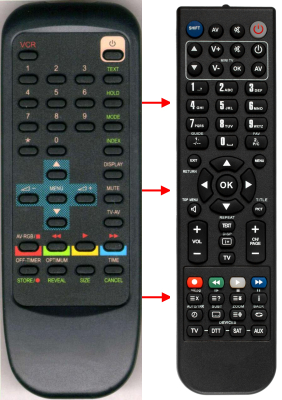 Replacement remote control for Telko TK206