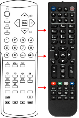 Replacement remote control for Samsung 2032-0012-0