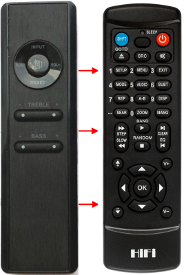 Replacement remote control for Microlab R7121