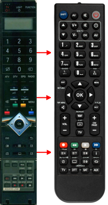 Replacement remote control for Sharp 32534