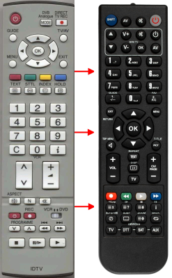 Replacement remote control for Panasonic TX27LWD500