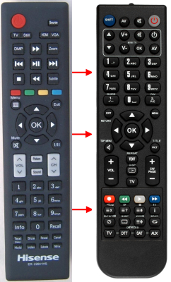 Replacement remote control for Rolsen RL-32E1004U