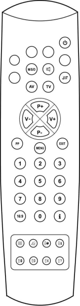 Replacement remote control for Crown CTV5830