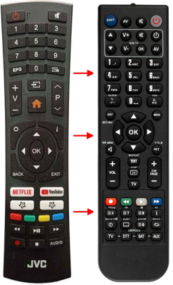 Replacement remote control for Miia MB58NX03