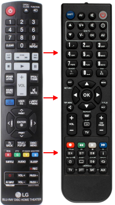 Replacement remote control for LG CMT2193