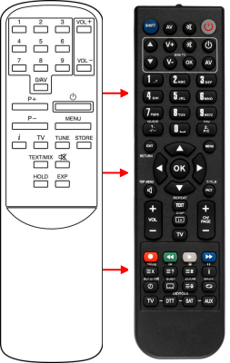 Replacement remote control for Classic IRC81034-OD