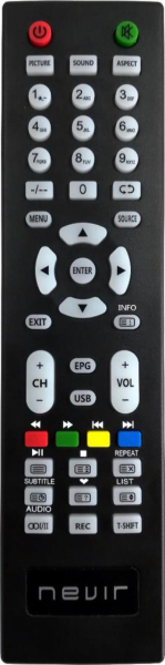 Replacement remote control for Nevir NVR7410-49HDN(1VERS.)