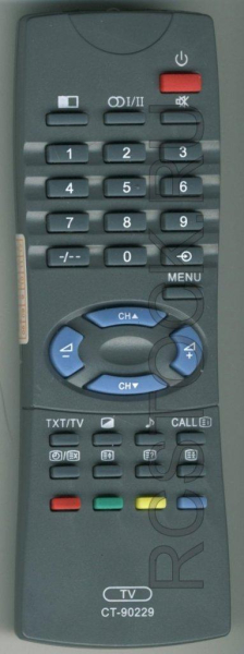 Replacement remote control for Toshiba 21LZM28