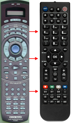 Replacement remote control for Onkyo TX-DS787