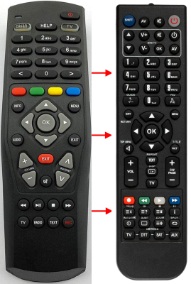 Replacement remote control for Dreambox DM800HDSE(2VERS.)