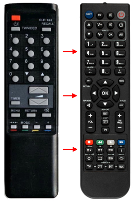 Replacement remote control for Argentina 3802-1TV HITACHI