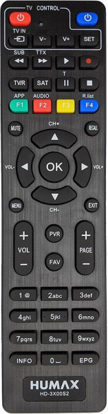 Replacement remote control for Humax HD3601S2