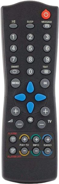 Replacement remote control for Philips 27HF7875-10TV HD READ