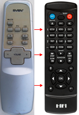 Replacement remote control for Sven BF-11R