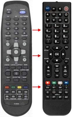 Replacement remote control for Daewoo R-55E05