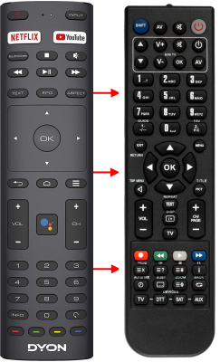 Replacement remote control for Miia MT32G261S