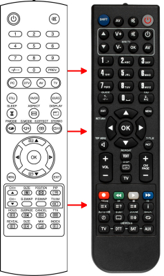 Replacement remote control for Aeg CTV4835