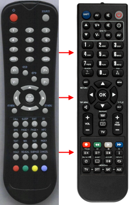 Replacement remote control for Nikkei V21RXD8