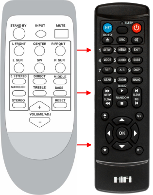 Replacement remote control for Sven X5-20