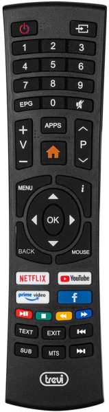 Replacement remote control for Smart Tech SMT50S10UV2L1B1