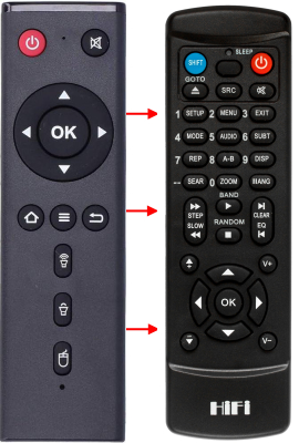 Replacement remote control for Vorke Z6