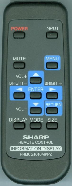 Replacement remote control for Sharp RRMCG1016MPPZ