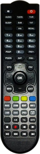 Replacement remote control for I-set 1680HD-TWIN PVR