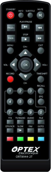 Replacement remote control for Giga TV TV45
