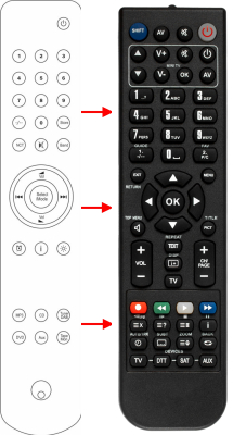 Replacement remote control for Cambridge Audio AZUR650T