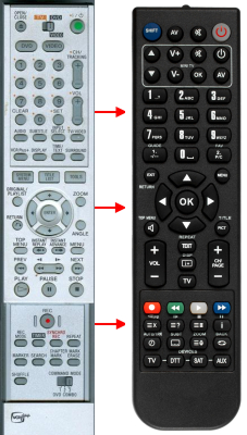 Replacement remote control for Sony RDR-VX500