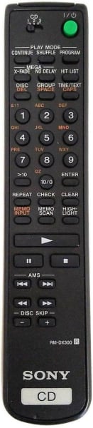 Replacement remote control for Sony CDP-CX335