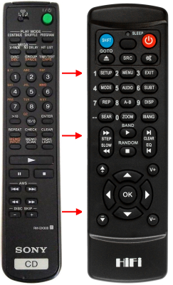 Control remoto de sustitución para Sony RM-DX220